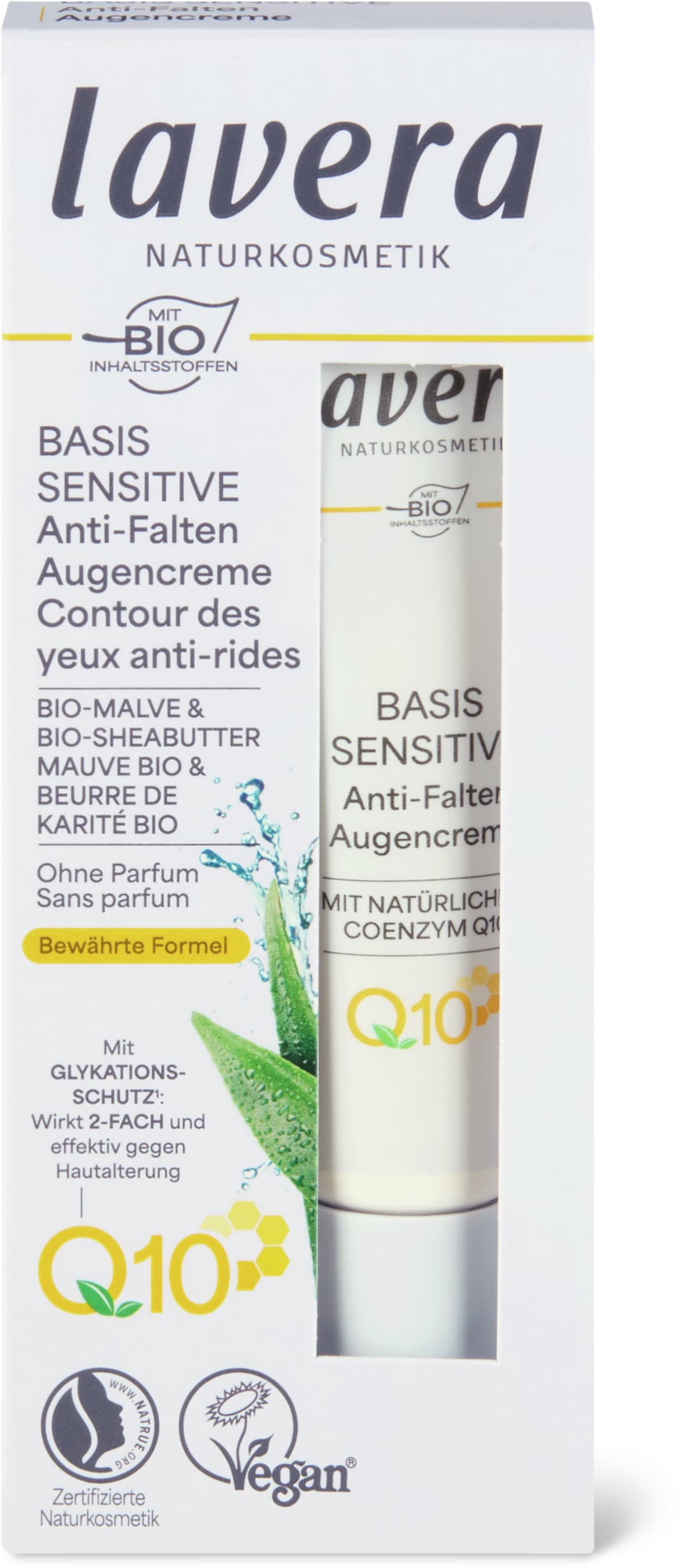 Basis Sensitiv Anti-Falten Augencreme Q10, vegan